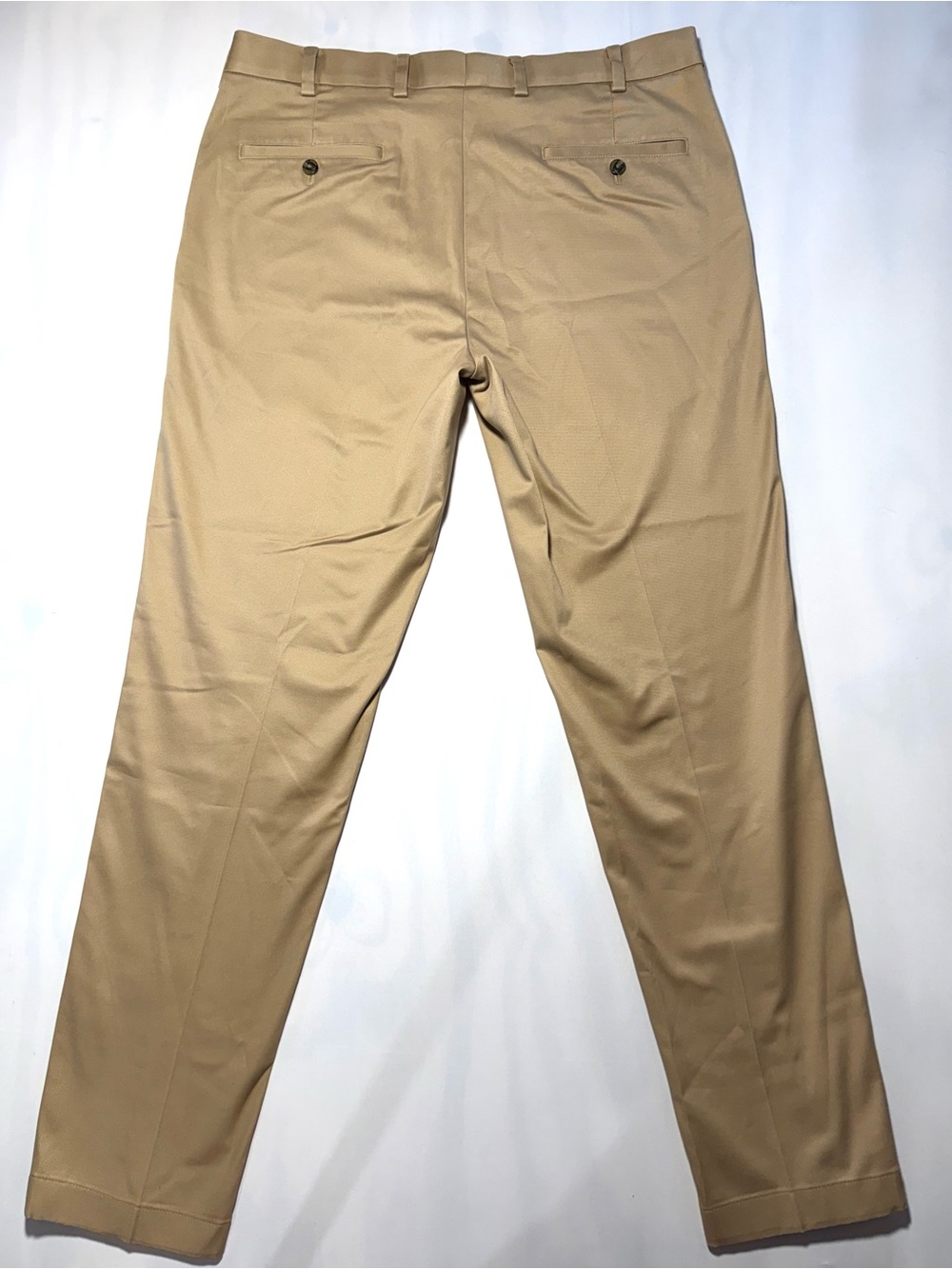 Brooks Brothers Milano Fit Stretch Chino Pants Khaki Tan Mens 35x34 - Picture 2 of 12